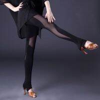 hot【DT】 Mesh Latin Pants Practice Wear Dancer Outfits Costume Tango DL7072