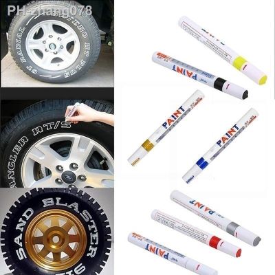 12 Colors Waterproof Car Tyre Tire Tread Rubber Metal Permanent Paint Marker Pen