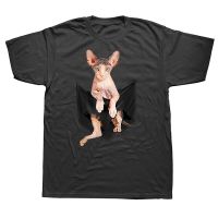 Sphynx Cat In Pocket T Shirts Graphic Cotton Classic Short Sleeve Birthday Gifts Summer Style T-Shirt Mens Clothing