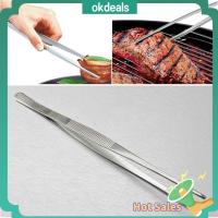 OKDEALS สแตนเลส ครัว บุฟเฟ่ต์ เครื่องมือ Churrasco คลิปเนื้อ แหนบบาร์บีคิว แหนบอาหาร