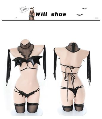 New Sexy Lingerie Succubus Devil Cosplay Costumes Bat Girl Desiagn Uniform Temp Hot Girl Halloween Set Cute Live Show Outfit