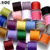 【CW】 iYOE 40meters/Roll 0.8mm Multicolor Cord Braided Keychain Thread Making Macrame Tassel Supplies