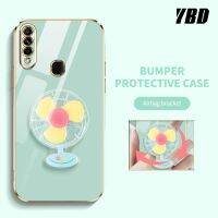 YBD เคสโทรศัพท์แบบเรียบง่ายหรูหราสำหรับOPPO A31 2020 A8 สเตอริโอที่วางพัดหลากสีแบบหมุนได้คลุมทั้งหมดเคสกันกระแทกกล้อง