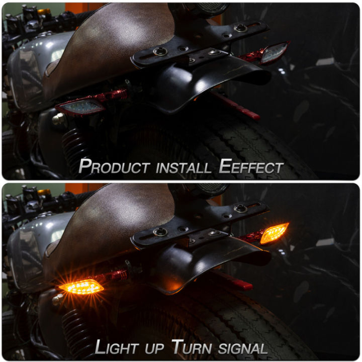 ซินซู-lampu-jalan-เวลากลางวัน12v-ไฟสัญญาณสัญญาณไฟเลี้ยวรถจักรยานยนต์กันน้ำใช้ได้กับรถสกู๊ตเตอร์จักรยานยนต์2ชิ้น