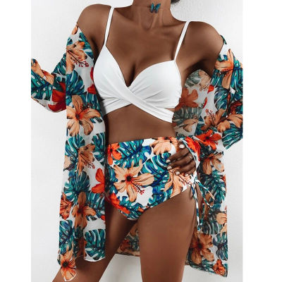 2022 New Bikini Beach Skirt Tunics for Beach Cover up Swimsuit Women Ruffle Biquini Bathing Suit Summer Beach Wear Swim Suit