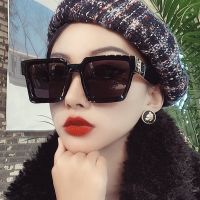 INS Oversized Rectangle Vintage Sunglasses 2022 Fashion Designer Brand Sun Glasses Female Lady Eyeglass Cat Eye Casual Goggles