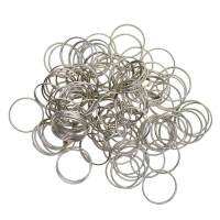 Online-Home 100Pcs 20Mm เหล็กแข็งรอบขอบพวงกุญแจพวงกุญแจแหวนแยกคีย์แหวนเครื่องประดับทำอุปกรณ์เสริม