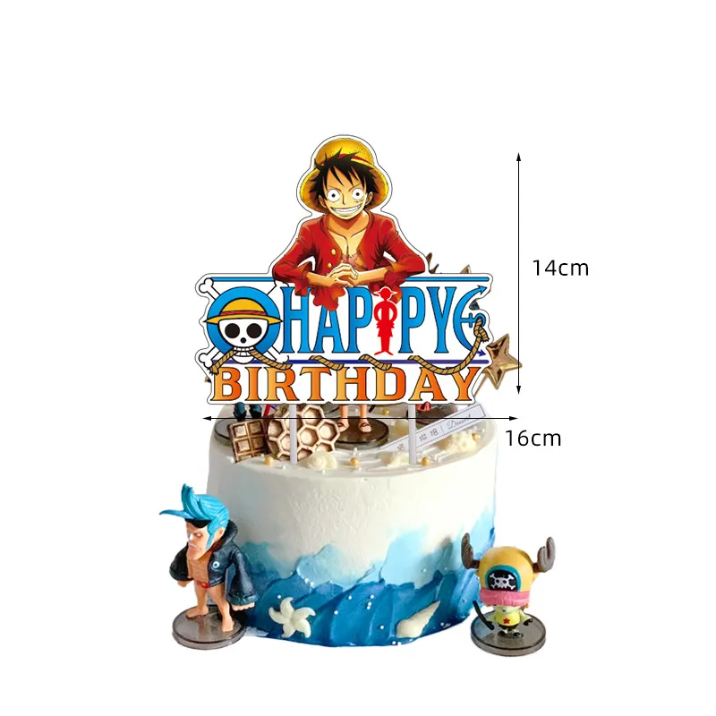 Buy 46 Pcs Anime Birthday Party Supplies One Piece Party Happy Birthday  Decoration Set Include BannerLatex Balloon Monkey D Luffy Cake Topper and  Cupcake Toppers for Kids Boy Party Decoration Online at