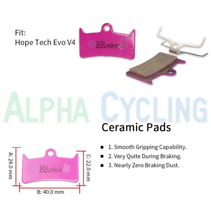 4-pairs-ceramic-bicycle-nbsp-disc-nbsp-brake-nbsp-pads-nbsp-for-nbsp-hope-tech-evo-v4-caliper-elite-class