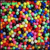 WUXU 100pcs ใหม่ สต็อปเปอร์ พลาสติกพีอี เจาะ ดับเบิ้ลเพิร์ล ลูกปัดตกปลา ลูกลอย