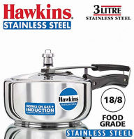 Hawkins B60 Pressure Cooker, 3 L, Silver