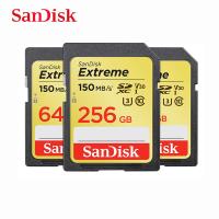 Sandisk การ์ดความจำสุดขีด SDHC/เอสดีเอกซ์ซีเอสดีการ์ด4K UHD 512GB 32GB 64GB 128GB 256GB C10 U3 4K แฟลชการ์ด UHS-I V30สำหรับกล้อง