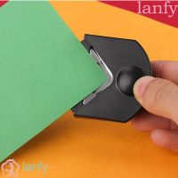 ♞ Lanfy เครื่องมือตัดกระดาษทรงกลมขนาดเล็กน้ําหนักเบาแบบพกพาสําหรับตัดมุมการ์ดสํานักงาน