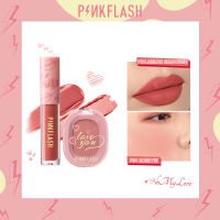 PINKFLASH #OhMyLove TRUE LOVE Long lasting Soft Matte Liquid Lipstick &amp; Natural Soft Powder Blush Makeup Set