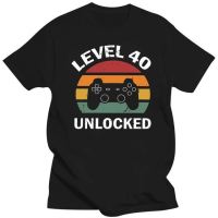 1980S Tshirt 40 Years Old Cotton Shirt Unlocked Level 40 Game T Shirt Men T Shirt