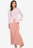 Lubna - Puff Sleeve Kebaya With Wrap Skirt Set