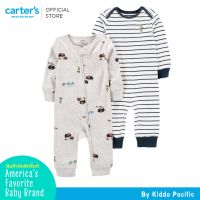 Carters Jumpsuite 2Pc White-Blue L8 คาร์เตอร์เสื้อผ้าเซท 2 ชุดจั๊มสูท