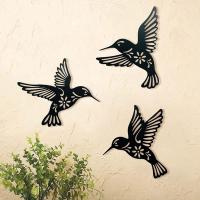 Wall Art Decor 3 Pcs Hummingbird Wall Art Decor Hummingbird ประติมากรรมผนัง2D โมเดิร์นนก Silhouette แขวนออกแบบสำหรับ