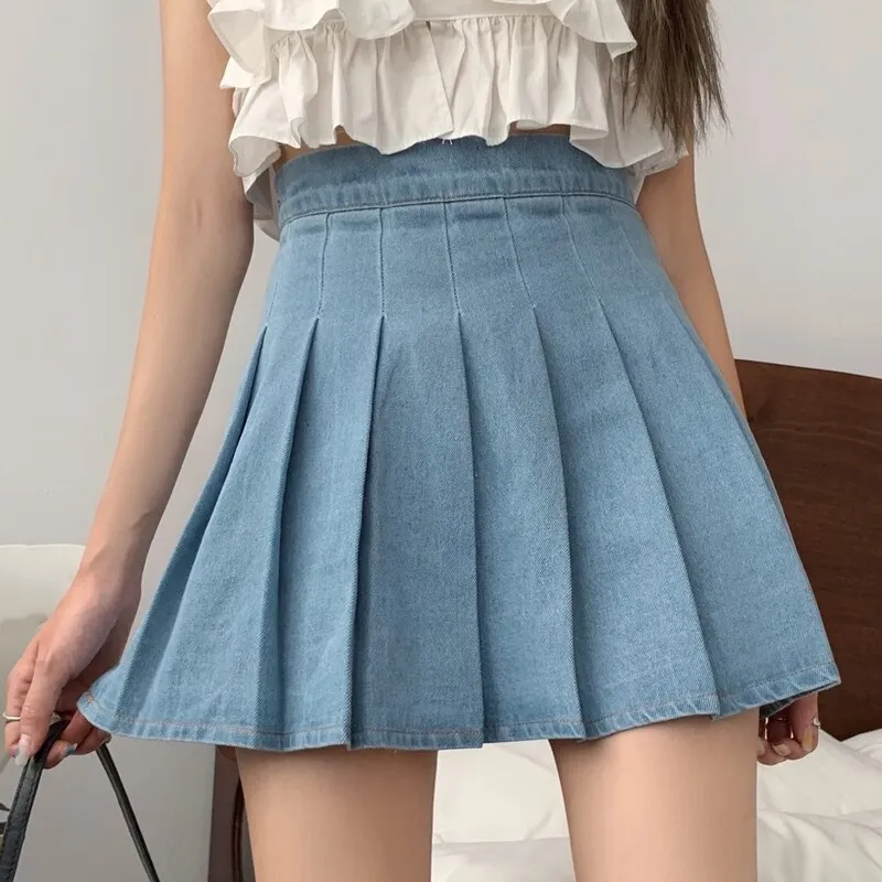 Women Pleated Skirt High Waist Harajuku Sexy Short Skirts Mini Skirt Korean  Style|skirts