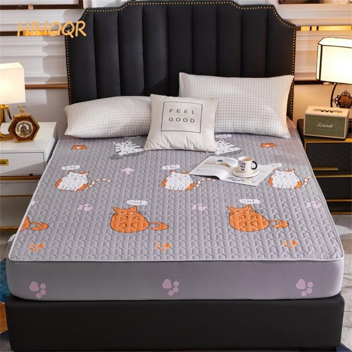 waterproof-thicken-mattress-pad-protector-skin-friendly-durable-fitted-sheet-bed-cover-latex-mat-cover-120x200-150x200-180x200