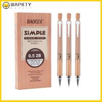 WAPKTY 12Pcs สีน้ำตาลสีน้ำตาลเข้ม ดินสอสีขาว พลาสติกสำหรับตกแต่ง น่ารักน่ารักๆ ชุดเซ็ต ของขวัญสำหรับเด็ก ด้ามจับแบบนุ่ม ดินสอเครื่องกลเครื่องกล ออฟฟิศสำหรับทำงาน