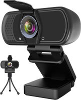 Hrayzan Webcam 1080P，HD Webcam with Microphone, PC Laptop Desktop USB Webcams with 110 Degree Wide Angle， Computer Web Camera with Rotatable Clip