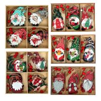 9/12pcs Cristmas Gnomes Wooden Pendants Christmas Decorations For Home Xmas Tree Christmas Ornaments Navidad Decor New Year Gift