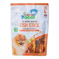 GPE ขนมสุนัข Dogga Doga Fish Stick Salmon Meat Dehydrated ด็อกกา ดูก้า  เนื้อปลาแซลมอนอบแห้ง ขนาด 80 กรัม ขนมหมา  สำหรับสุนัข