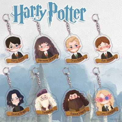 HZ Harry Potter Acrylic Keyring Acrylic Board Action Figure Bag Pendant Gift for Girls Key Chain Key Ring HD Home Decor Double Side ZH