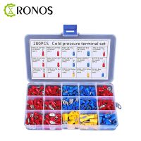 280pcs Assorted Full Insulated Fork U-type Set Terminals Connectors Assortment Kit Electrical Crimp Spade Ring