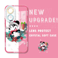 เคส Case4you สำหรับ OPPO A58 4G A78 4G กันกระแทกของแท้ลายการ์ตูนมิกกี้มินี่ปลอกอ่อนเคสโทรศัพท์คริสตัลคลุมทั้งหมดเคสมือถือใสเพื่อการป้องกันกล้อง