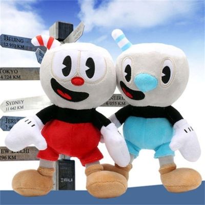 XUECHUANGYING Xmas Gift Kids Birthday Toys For Children Home Soft Toys Christmas Gift Stuffed Doll Mugman Game Doll Game Doll Toys Cuphead Plush Doll