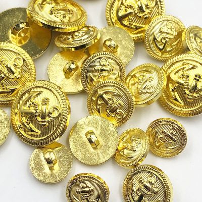20PCSpack 131520MM Gold Anchor Buttons Plastic Sewing Shank Button Garment Clothing PT336