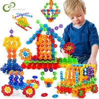 100pcs Snowflake Multicolor Building Blocks Toy Brick Snow DIY Block Assembling Early Educational Learning Toy For Children GYH