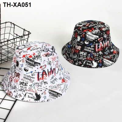 Graffiti personalized hip-hop rapper street style fisherman hat spring and summer sunscreen outdoor cool high-end women