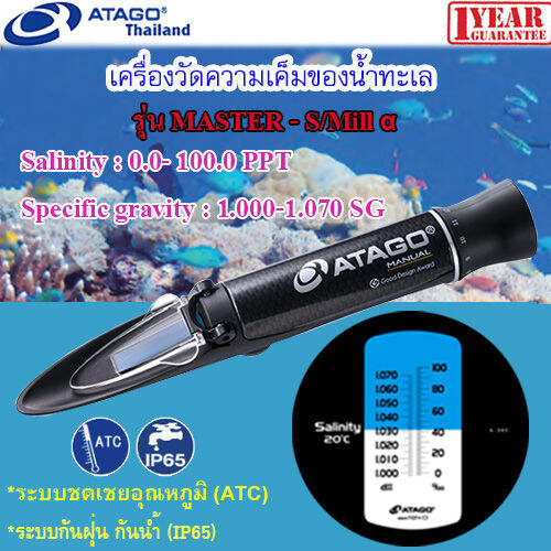ATAGO รุ่น MASTERS/Millα เครื่องวัดความเค็มของน้ำทะเล Salinity
