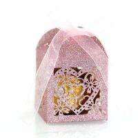 【hot】 10Pcs Valentines Day Cut Hollow Carriage Favors Gifts Dragee Boxes Wedding Supplies