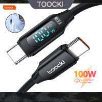 Toocki 100W Type C To Type C สาย PD ที่ชาร์จมีช่องเสียบยูเอสบีเร็ว C ไปยัง USB C Display สายเคเบิลสำหรับ Xiaomi POCO F3 Realme Macbook iPad