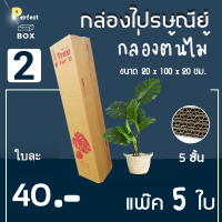 ถูกสุด กล่องต้นไม้ เบอร์ 2 กล่องไปรษณีย์ขนาดยาว ลูกฟูกหนา 5 ชั้น ( 5 ใบ)