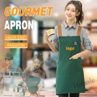 【hot sale】✁❆ D13 Ready Stock New Kitchen Home Apron Waterproof and Oils Resistant Apron Milk Tea Restaurant Flower Shop Supermarket Work Apron