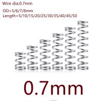 【LZ】vlp533 20pcs/lot  0.7mm 0.7x5/6/7/8/9/10/11/12xL Stainless steel compression spring length 10-50mm