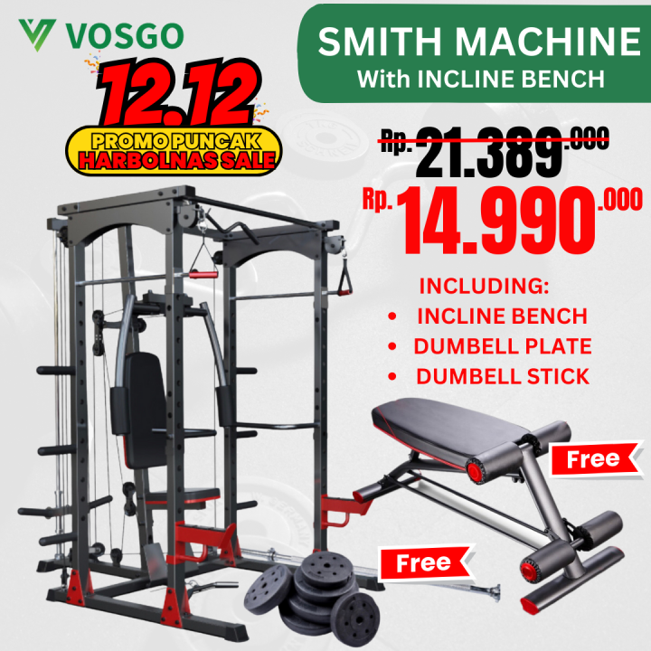 Multi-Function Gym Equipment Smith Machine - Bench Press, Squat Rack, etc.