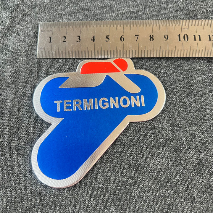 termignoni-สติกเกอร์ท่อไอเสียโลหะอุปกรณ์เสริมจักรยานยนต์อะลูมิเนียมไอเสียรูปลอก1ชิ้น