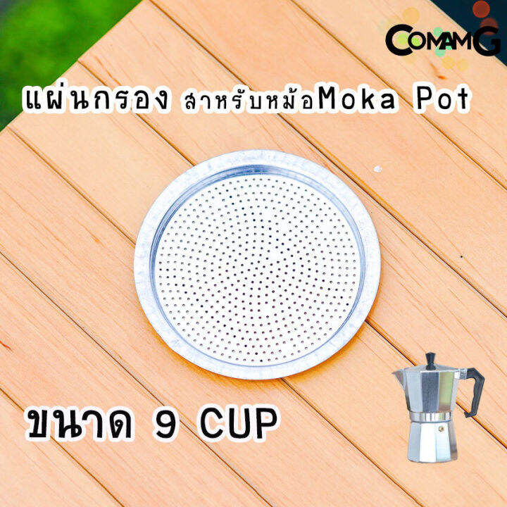 อะไหล่moka-pot-แผ่นอลูมิเนียมกรองกาแฟ-แผ่นกรองสำหรับหม้อmoka-pot-แผ่นเหล็ก-อะไหล่แผ่นกรองโมก้า-พ็อต