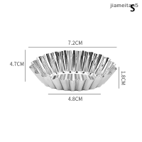 ?[Jiam] แม่พิมพ์ทาร์ตไข่นำกลับมาใช้ใหม่ได้5ชิ้นแม่พิมพ์เค้กรูปไข่ถ้วยคัพเค้กสแตนเลสมัฟฟินแม่พิมพ์อบขนมพุดดิ้งคุกกี้เครื่องมือทำขนม