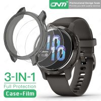 3-in-1 Protective Case + Screen Protector for Garmin Venu 2 2S  Vivoactive 4 4S Smart Watch Protection Cover With Hydraulic Film Screen Protectors