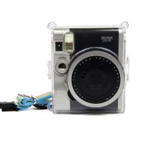 Untuk Fujifilm Instax Mini 90 Mini90กล้อง Instan Pelindung Sejernih Kristal Tas Penutup Keras Dengan Tali