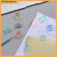 SHIRUI 20PCS อุปกรณ์การเรียนสำหรับโรงเรียน เครื่องเขียนสเตชันเนอรี มัลติฟังก์ชั่นการใช้งาน ที่หนีบยึดแฟ้ม สร้างสรรค์และสร้างสรรค์ สีลูกอมสี คลิปกระดาษจดหมาย แฟ้มกระดาษสำหรับทดสอบ คลิปมุมมุม คลิปแบบกด