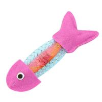 Legendog 1pc Cat Chewing Toy Cloth Silvervine Fish Shape Kitten Chew Toy Cat Teething Toy Pet Supplies Pet Accessories Toys