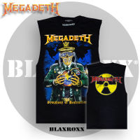 Blaxroxx เสื้อวง ลิขสิทธิ์แท้ Megadeth  (SL-MGD006) เสื้อยืดคอกลมแขนกุด ผ้า Cotton100